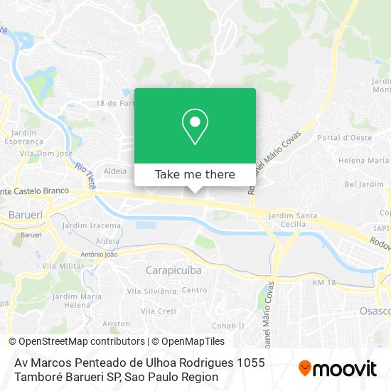 Mapa Av  Marcos Penteado de Ulhoa Rodrigues  1055   Tamboré  Barueri   SP