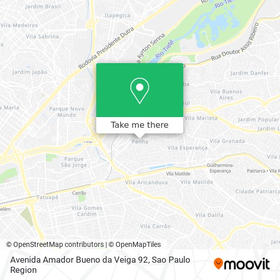 Mapa Avenida Amador Bueno da Veiga 92