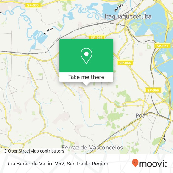 Mapa Rua Barão de Vallim 252