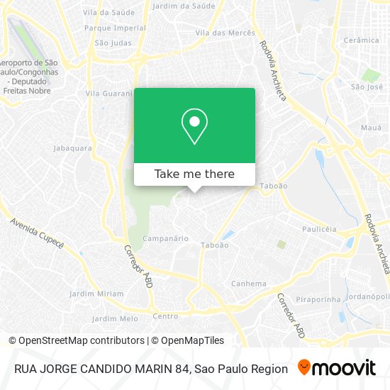 Mapa RUA JORGE CANDIDO MARIN 84