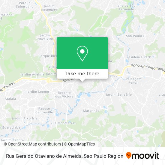 Mapa Rua Geraldo Otaviano de Almeida