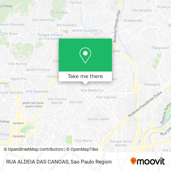 RUA ALDEIA DAS CANOAS map