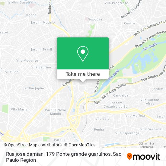 Rua jose damiani 179 Ponte grande guarulhos map