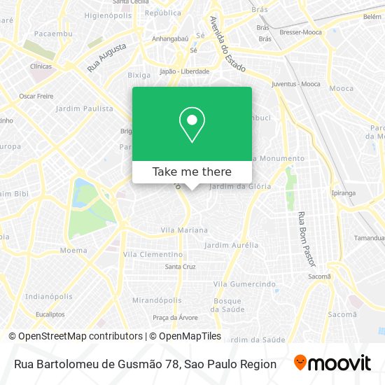 Mapa Rua Bartolomeu de Gusmão 78