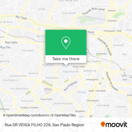 Mapa Rua DR  VEIGA FILHO 228