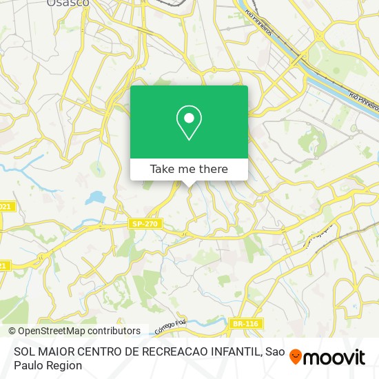 SOL MAIOR CENTRO DE RECREACAO INFANTIL map