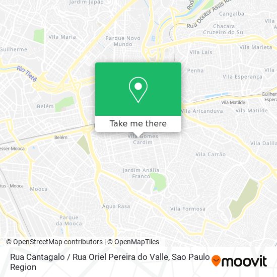 Rua Cantagalo / Rua Oriel Pereira do Valle map