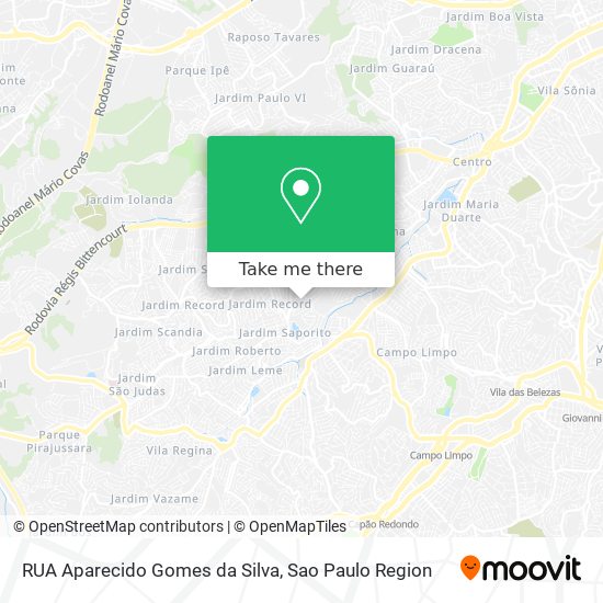RUA Aparecido Gomes da Silva map
