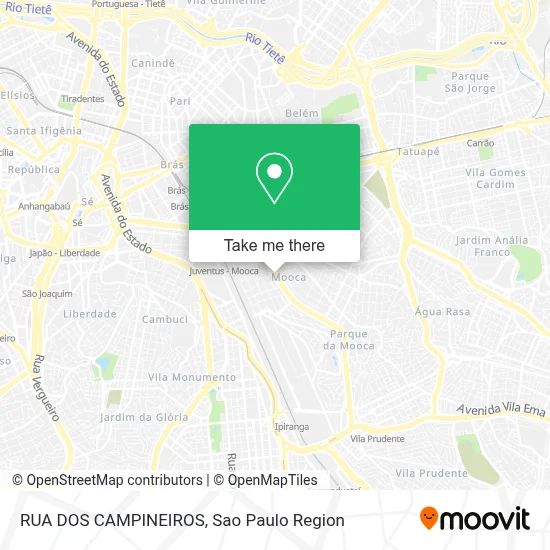 RUA DOS CAMPINEIROS map