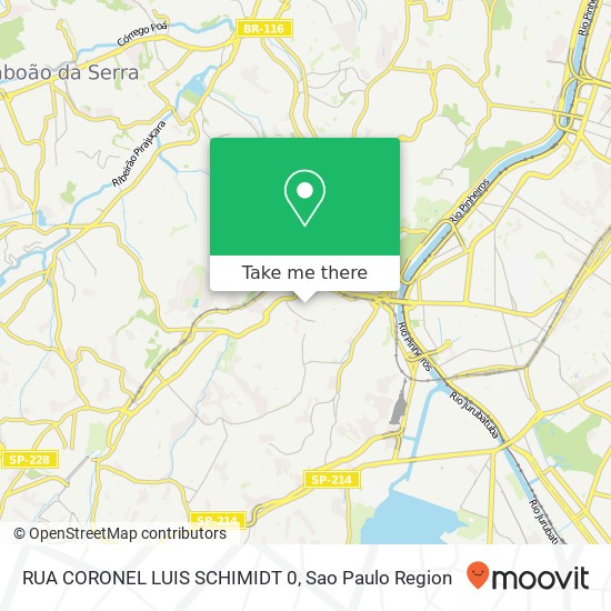 RUA CORONEL LUIS SCHIMIDT 0 map