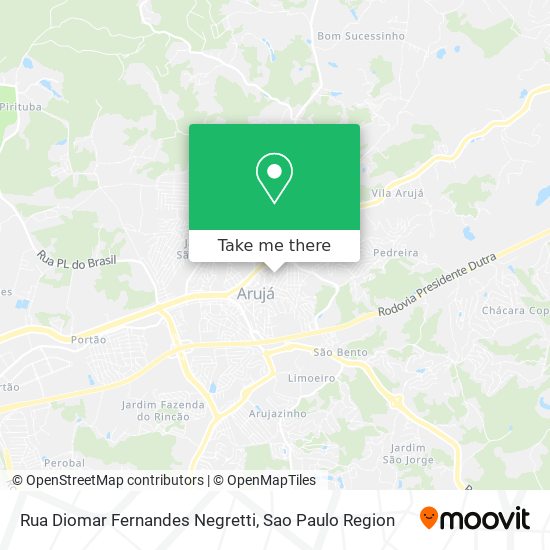 Mapa Rua Diomar Fernandes Negretti