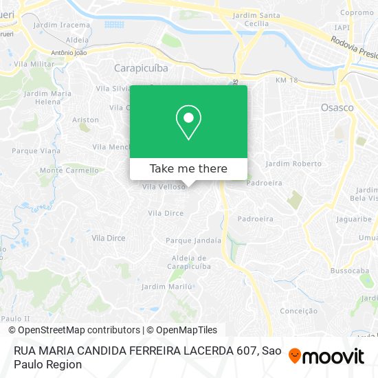 RUA MARIA CANDIDA FERREIRA LACERDA 607 map