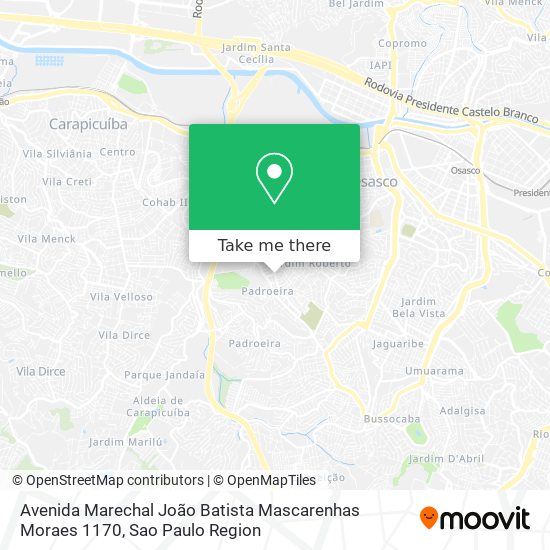 Mapa Avenida Marechal João Batista Mascarenhas Moraes 1170