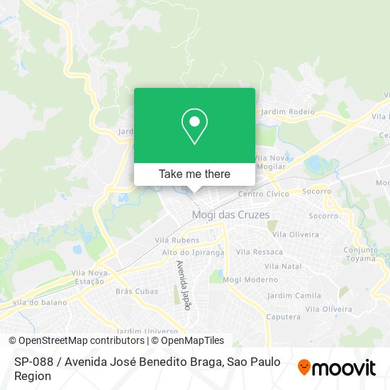 Mapa SP-088 / Avenida José Benedito Braga