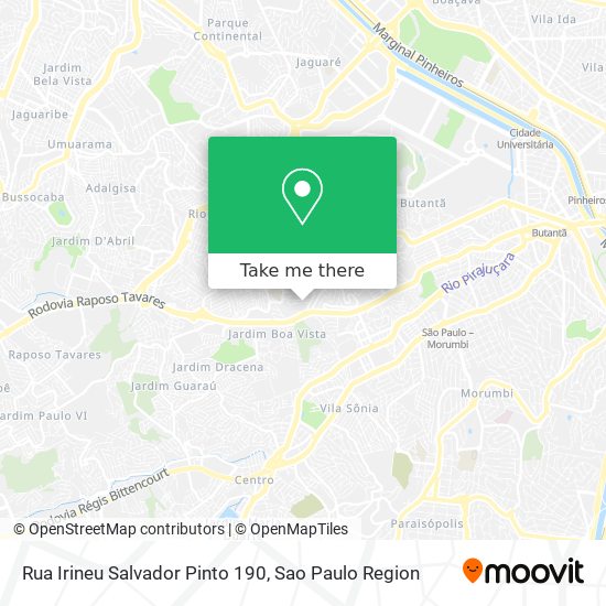 Rua Irineu Salvador Pinto 190 map