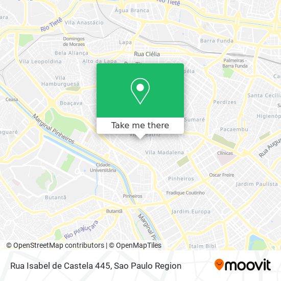 Mapa Rua Isabel de Castela  445