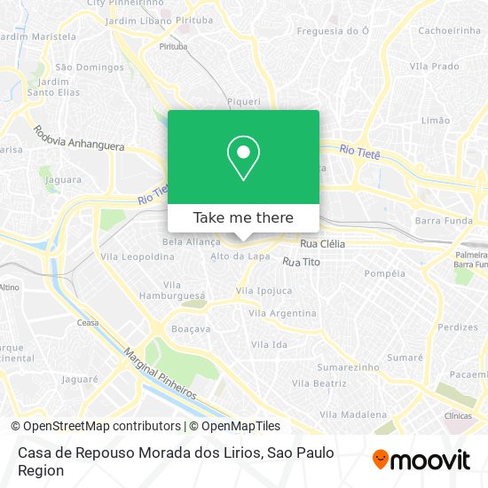 Casa de Repouso Morada dos Lirios map