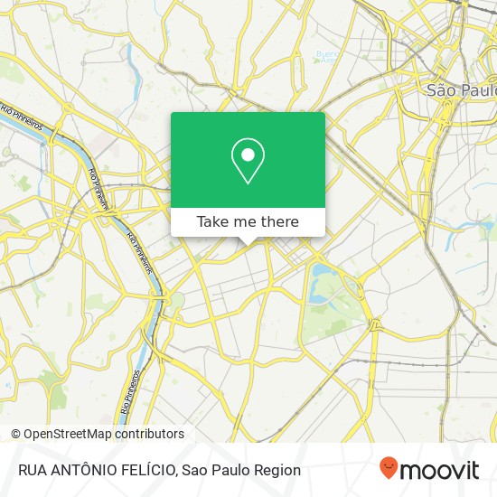 RUA ANTÔNIO FELÍCIO map