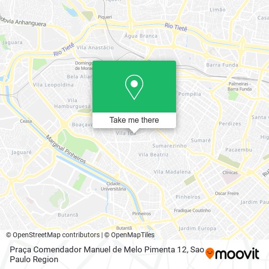Mapa Praça Comendador Manuel de Melo Pimenta  12