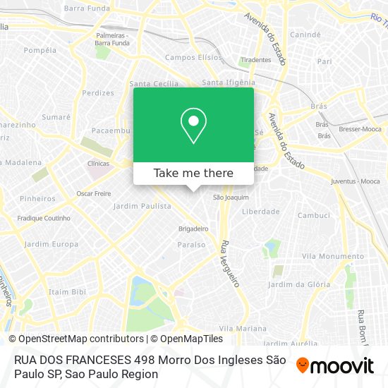 Mapa RUA DOS FRANCESES  498   Morro Dos Ingleses   São Paulo   SP