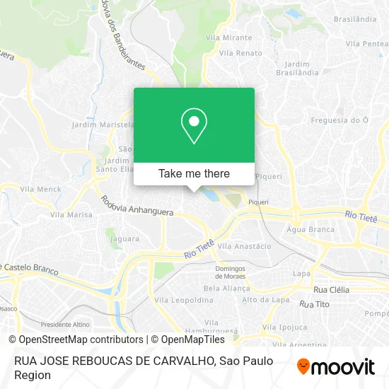 RUA JOSE REBOUCAS DE CARVALHO map
