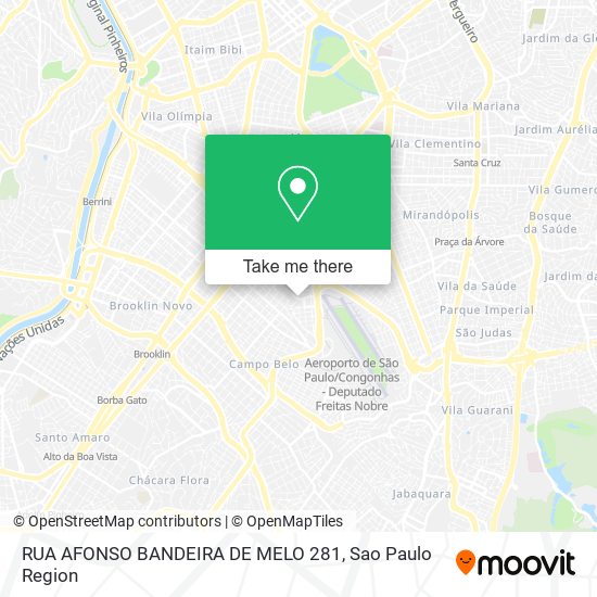 Mapa RUA AFONSO BANDEIRA DE MELO 281
