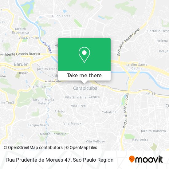 Mapa Rua Prudente de Moraes 47