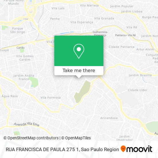 RUA FRANCISCA DE PAULA  275 1 map