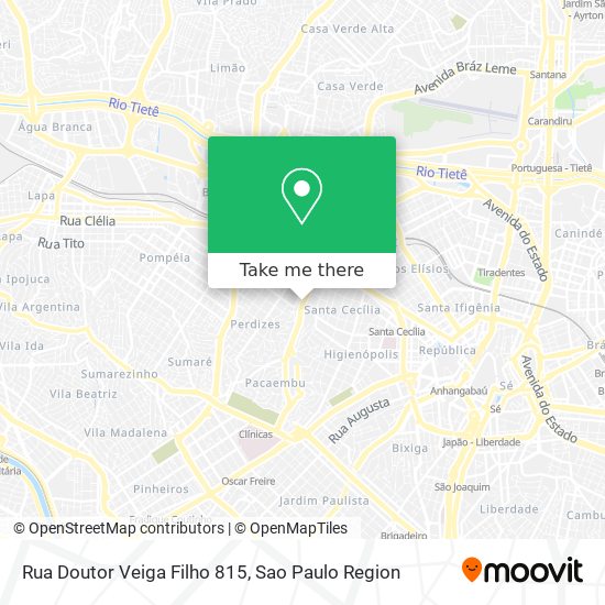 Rua Doutor Veiga Filho 815 map