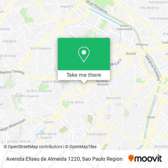 Avenida Eliseu de Almeida 1220 map