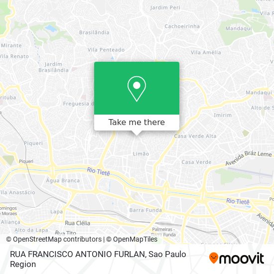RUA FRANCISCO ANTONIO FURLAN map