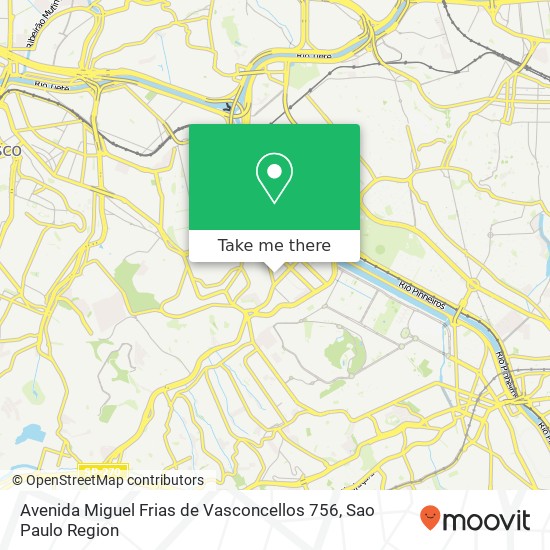 Mapa Avenida Miguel Frias de Vasconcellos 756