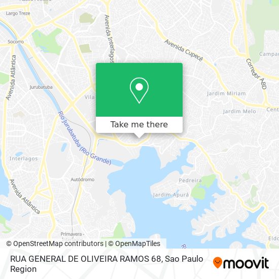 Mapa RUA GENERAL DE OLIVEIRA RAMOS  68