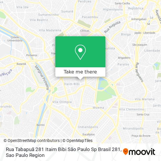 Mapa Rua Tabapuã  281   Itaim Bibi  São Paulo   Sp  Brasil 281