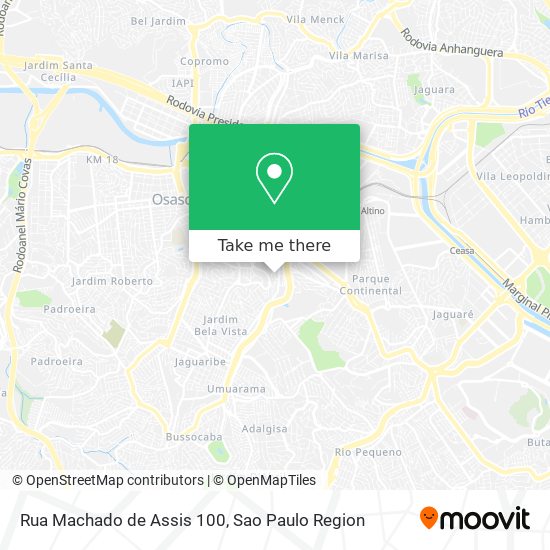 Rua Machado de Assis 100 map