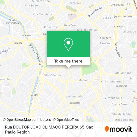 Rua DOUTOR JOÃO CLÍMACO PEREIRA 65 map