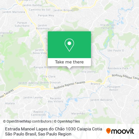 Estrada Manoel Lages do Chão  1030   Caiapia  Cotia   São Paulo  Brasil map