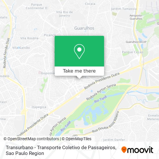 Mapa Transurbano - Transporte Coletivo de Passageiros