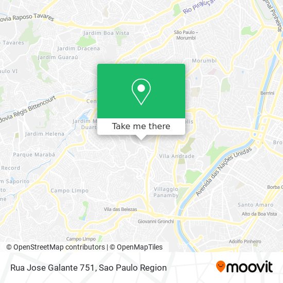 Rua Jose Galante 751 map