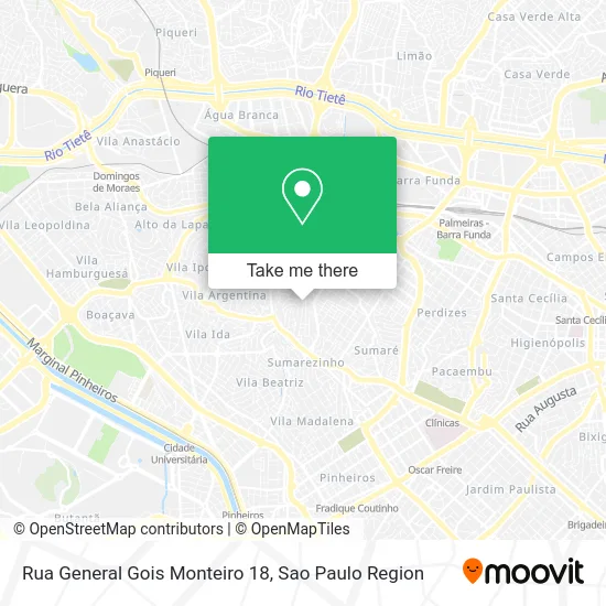Rua General Gois Monteiro  18 map