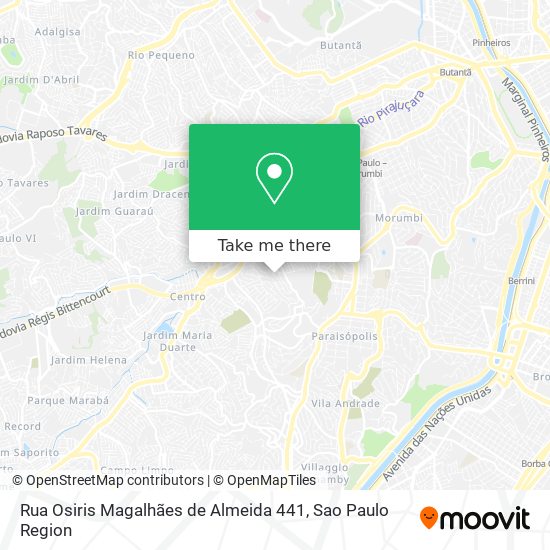 Rua Osiris Magalhães de Almeida 441 map