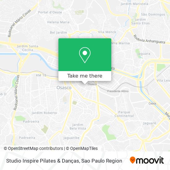 Mapa Studio Inspire Pilates & Danças