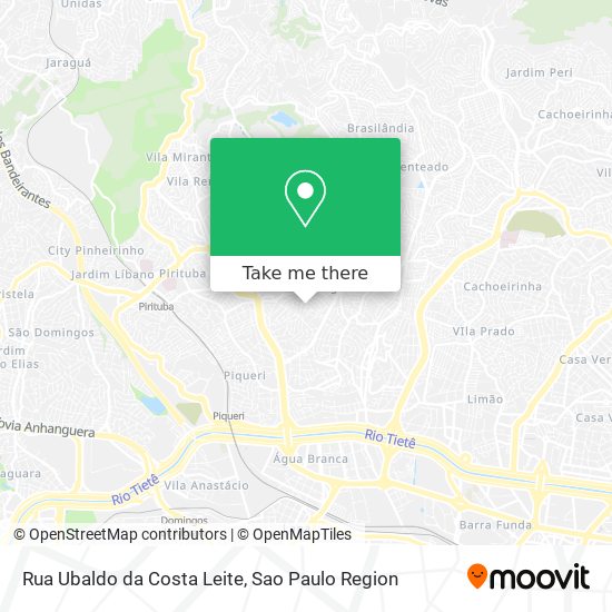 Mapa Rua Ubaldo da Costa Leite