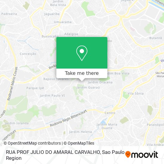 Mapa RUA PROF JULIO DO AMARAL CARVALHO