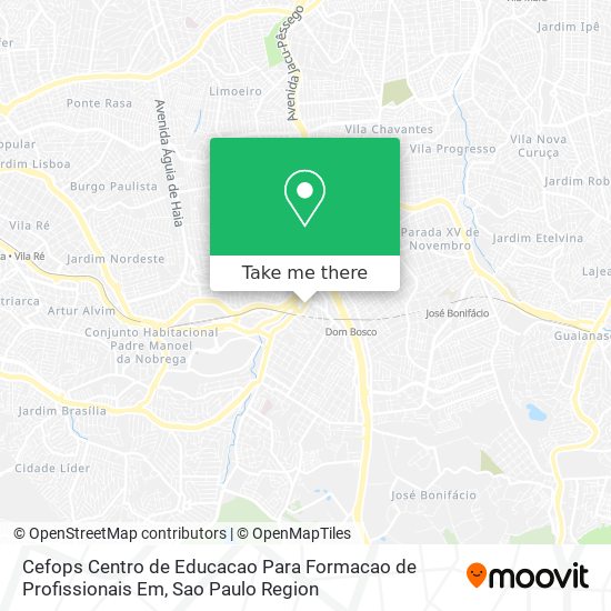Mapa Cefops Centro de Educacao Para Formacao de Profissionais Em