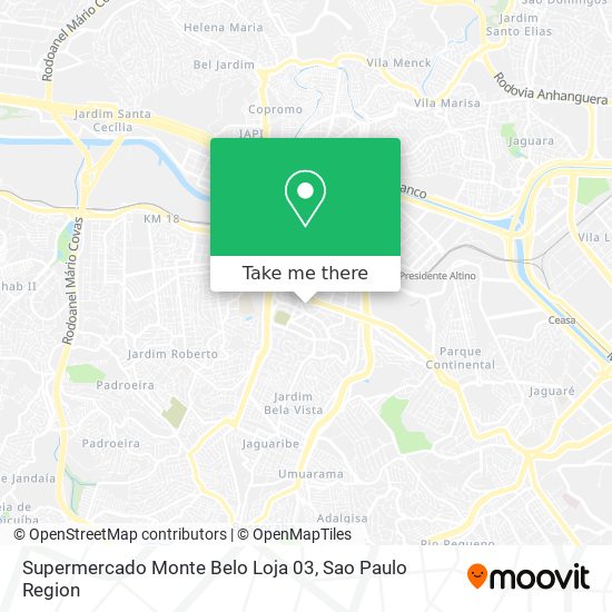 Mapa Supermercado Monte Belo Loja 03