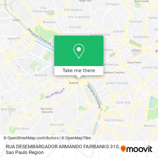 RUA DESEMBARGADOR ARMANDO FAIRBANKS 310 map