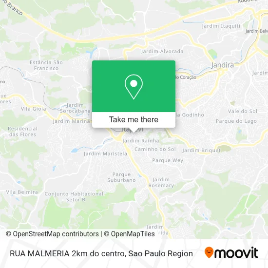 RUA MALMERIA 2km do centro map