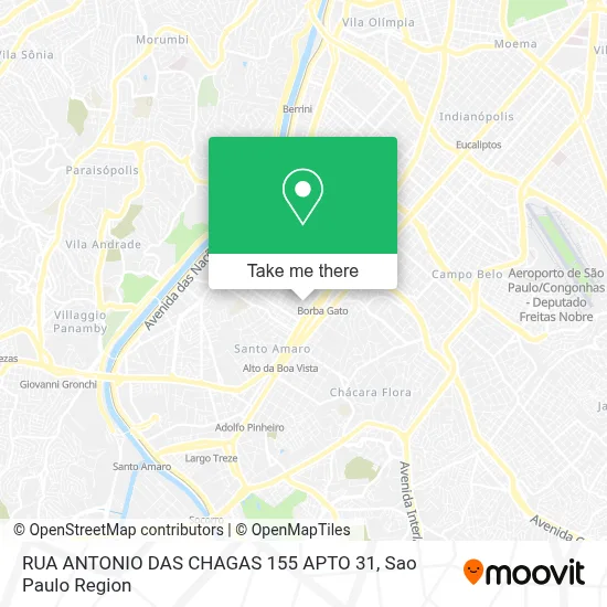 RUA ANTONIO DAS CHAGAS 155   APTO 31 map