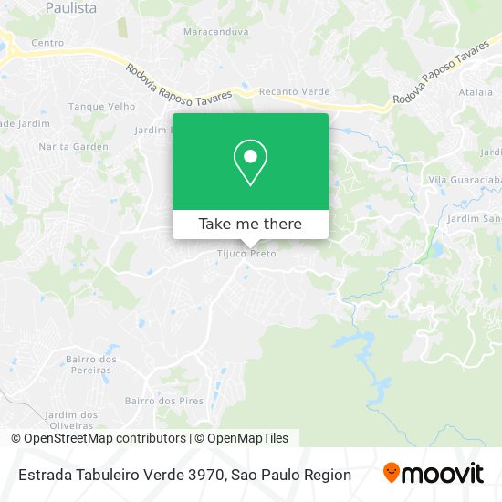Estrada Tabuleiro Verde 3970 map